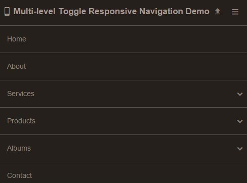 Multi-level Toggle Responsive Navigation Menu using Pure CSS